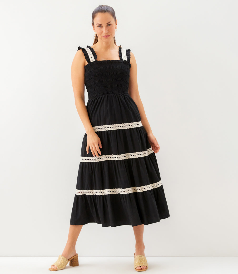 Sleeveless Tiered Midi Dress