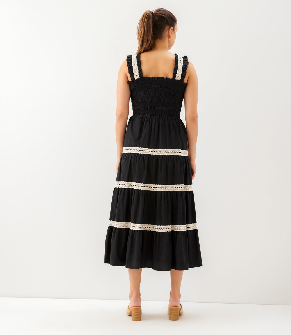 Sleeveless Tiered Midi Dress