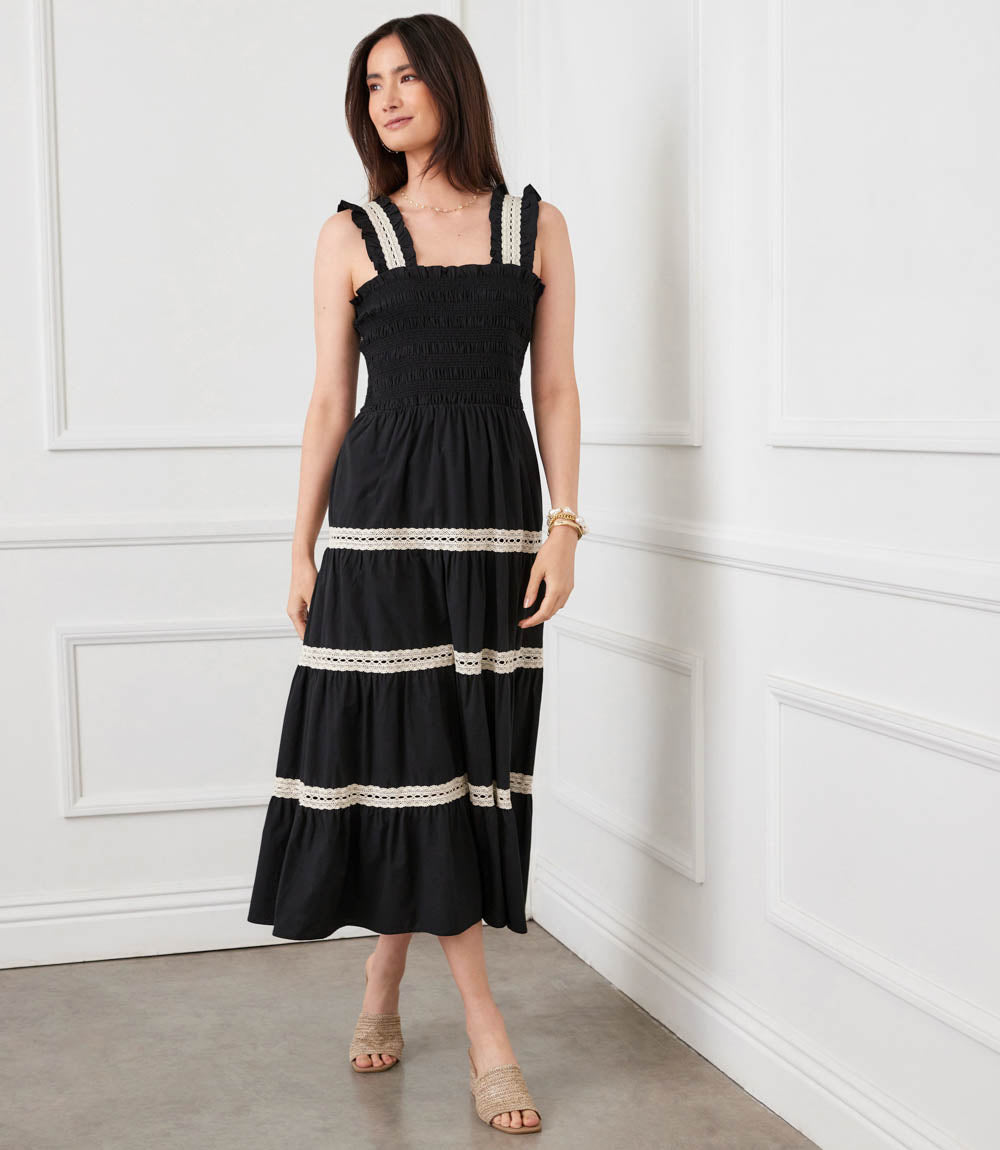 Sleeveless Tiered Midi Dress