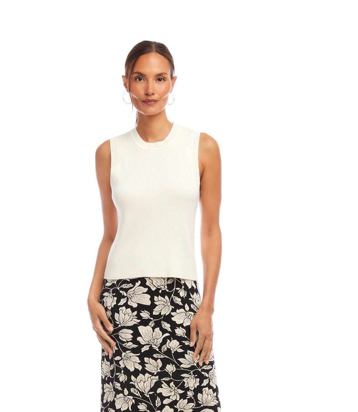 Sleeveless Ribbed Sweater Tank