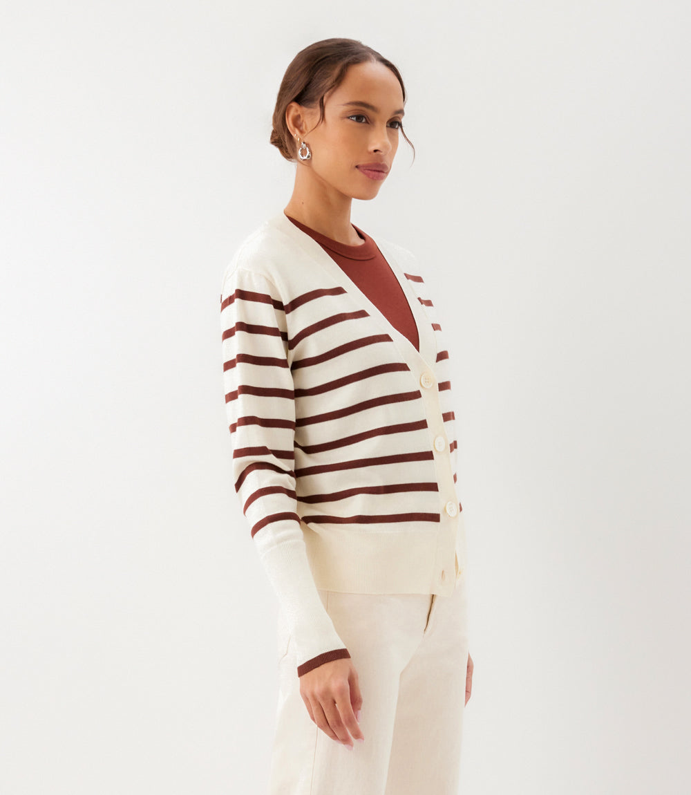 Stripe Cardigan Sweater