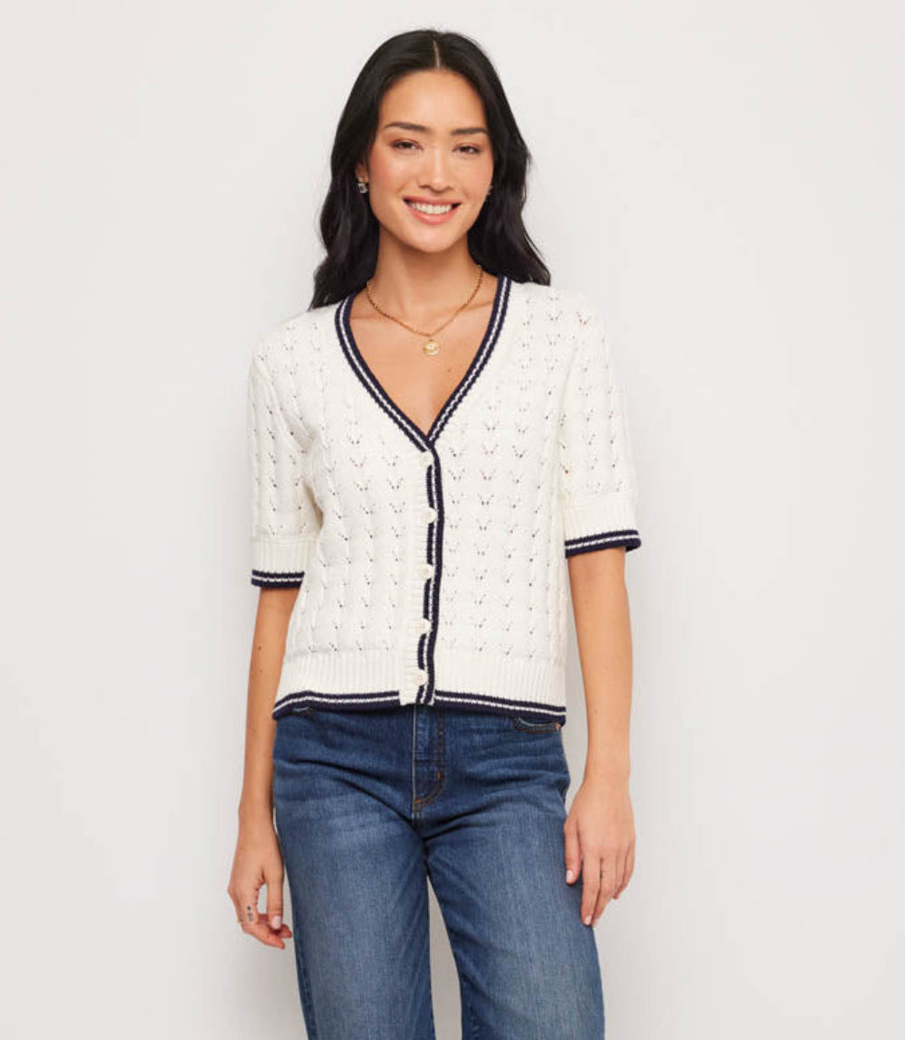 Petite Size Short Sleeve Cardigan Sweater