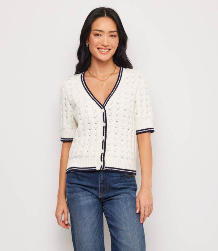 Petite Size Short Sleeve Cardigan Sweater