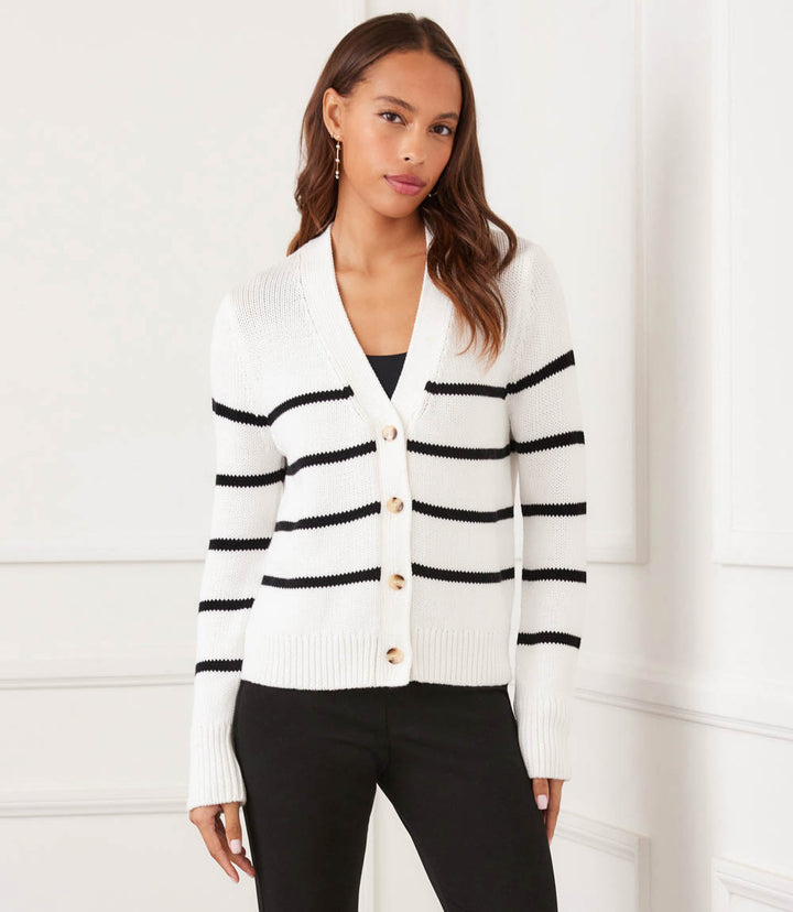 Stripe Cardigan Sweater