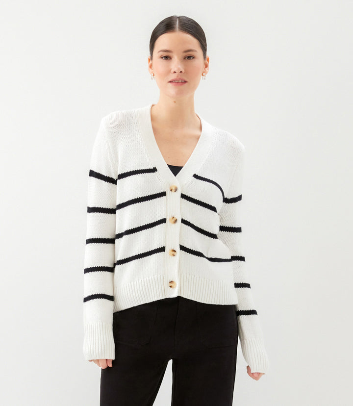 Stripe Cardigan Sweater