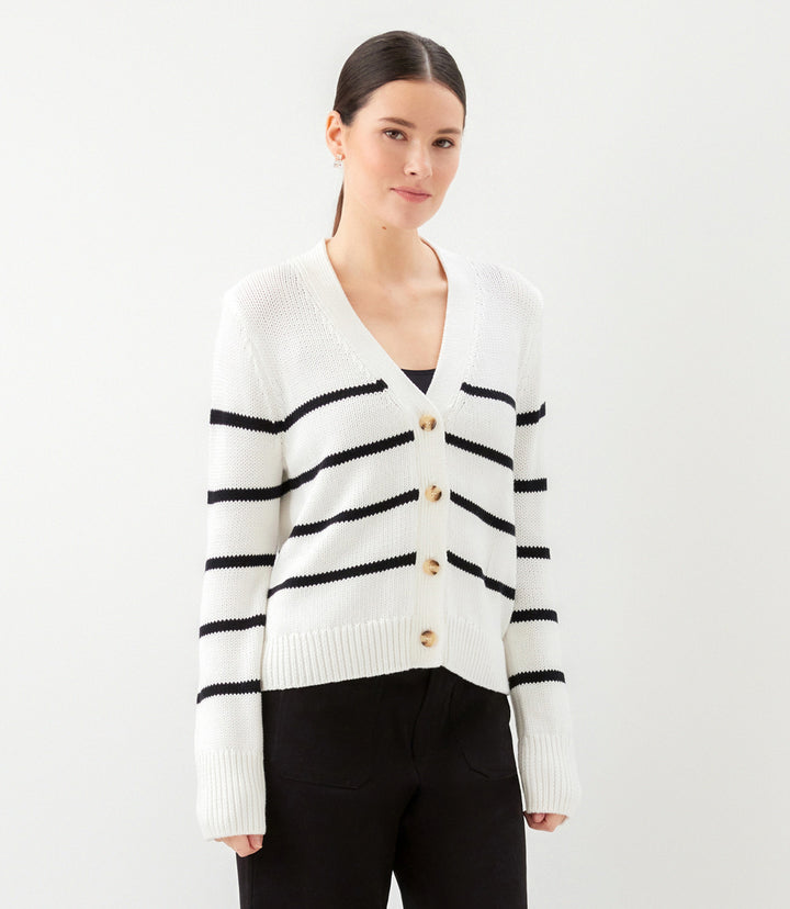 Stripe Cardigan Sweater