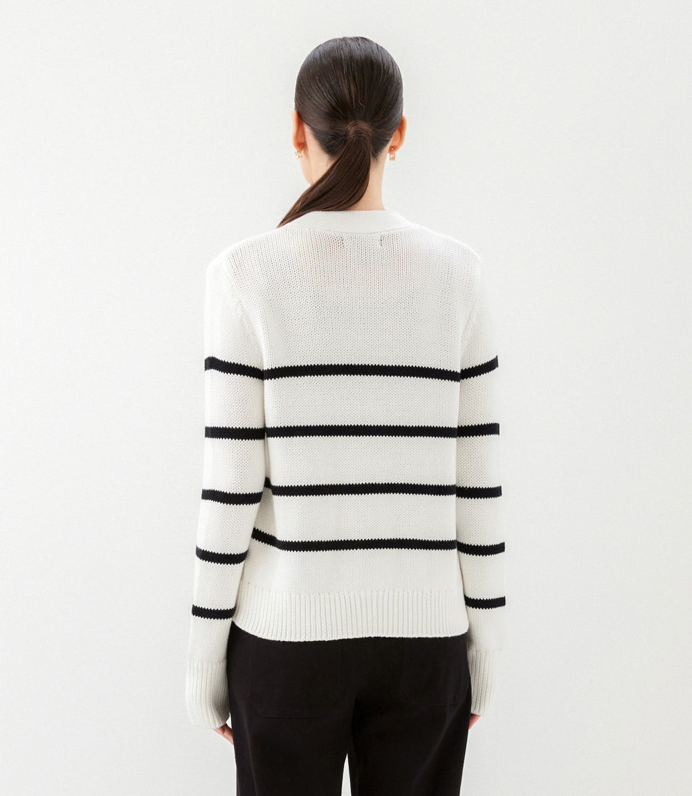 Stripe Cardigan Sweater