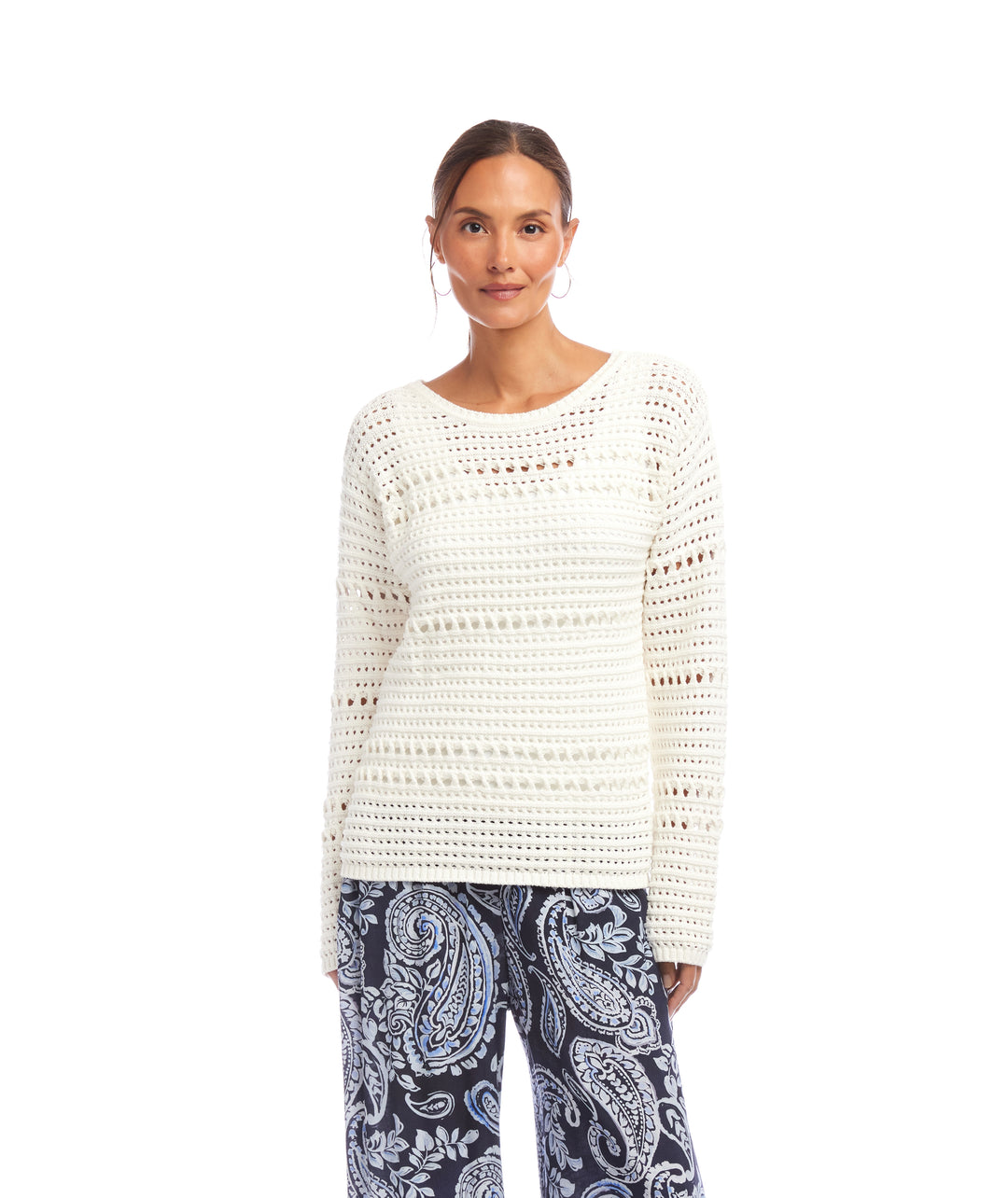 Boatneck Crochet Sweater