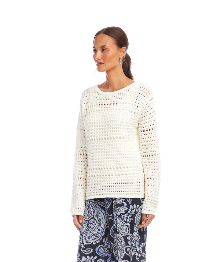 Boatneck Crochet Sweater