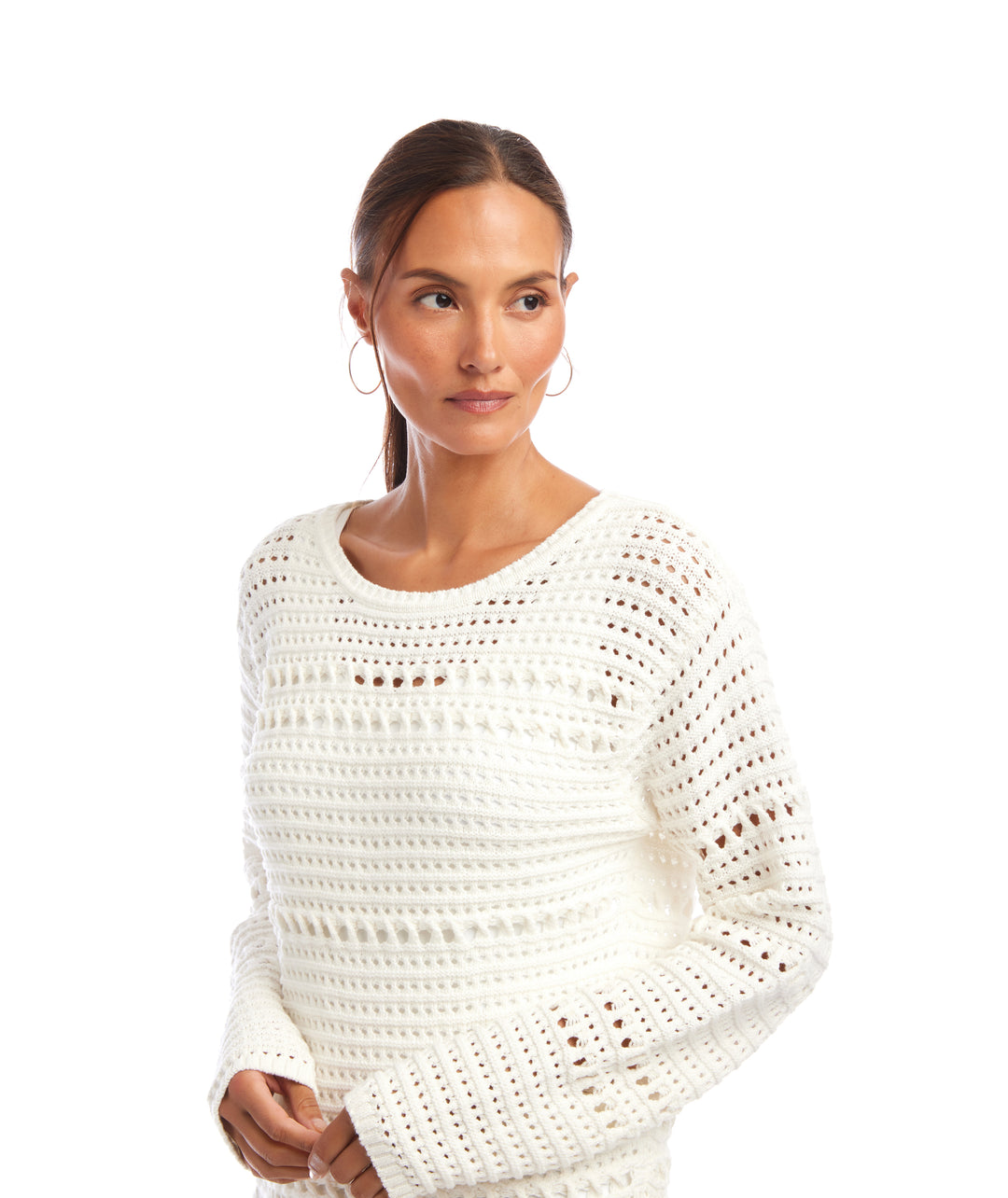 Boatneck Crochet Sweater