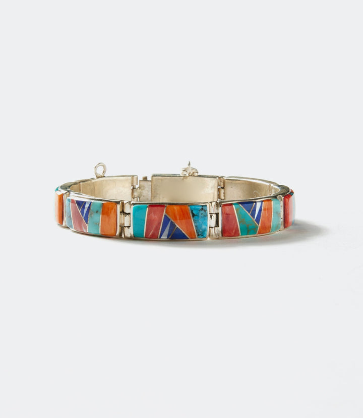 Multi Color Turquoise Inlay Bracelet
