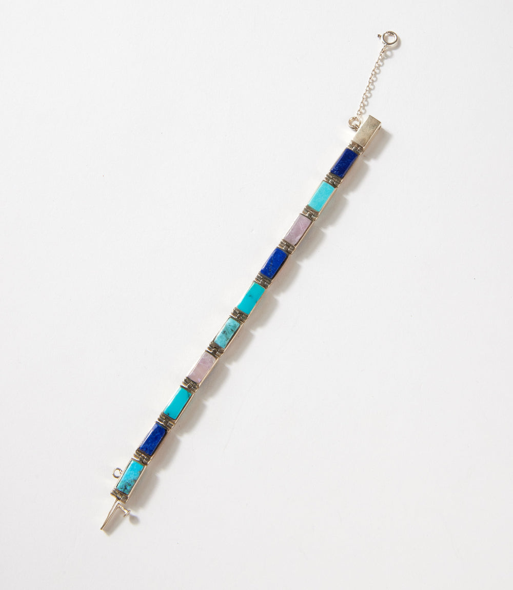 Reversible Turquoise & Multi Color Link Bracelet