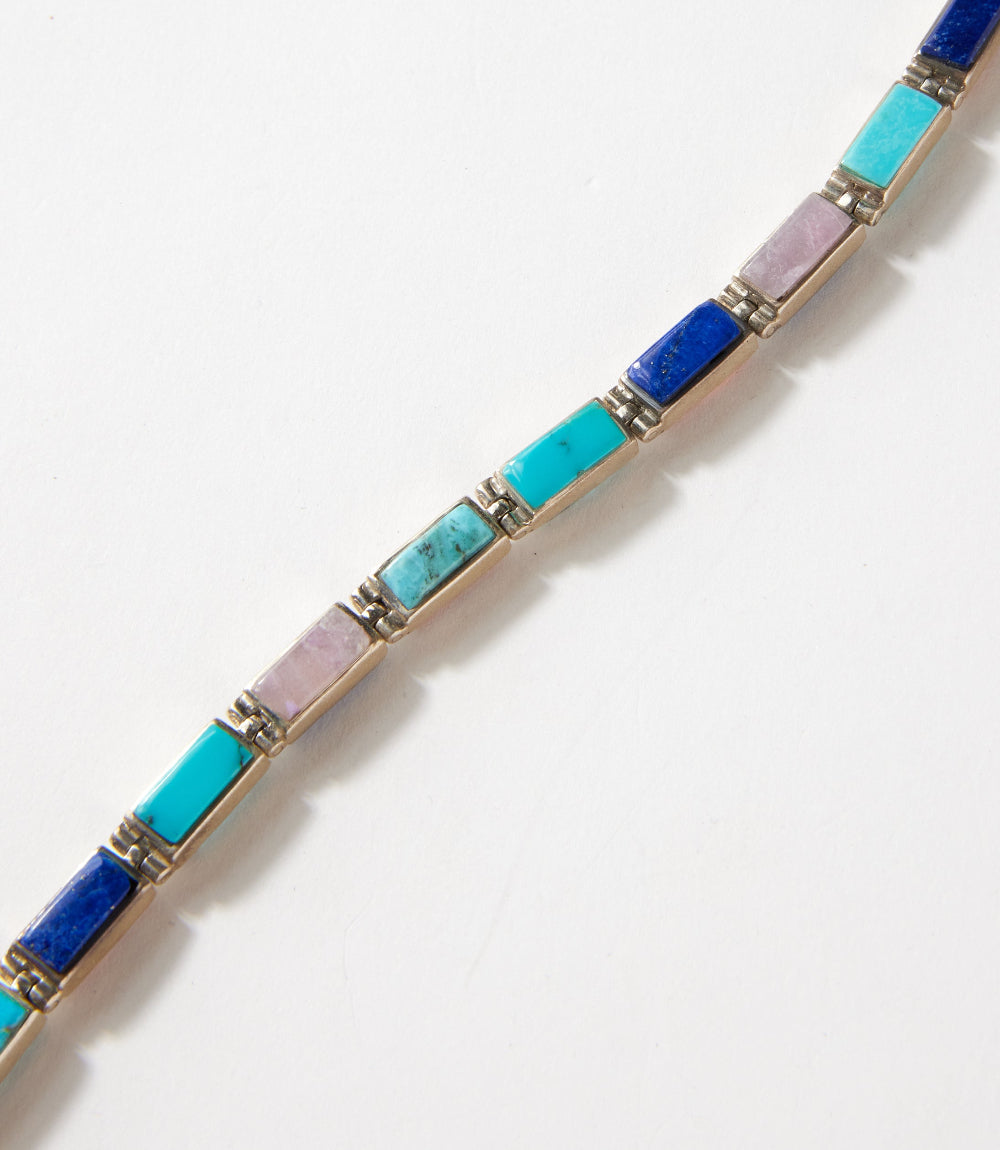 Reversible Turquoise & Multi Color Link Bracelet