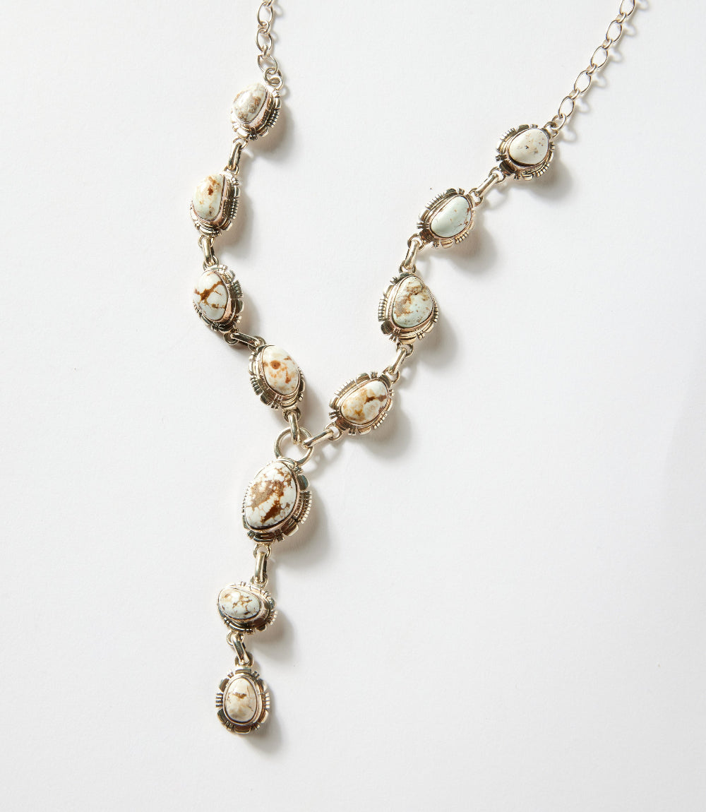 White Buffalo Necklace And Earring Set