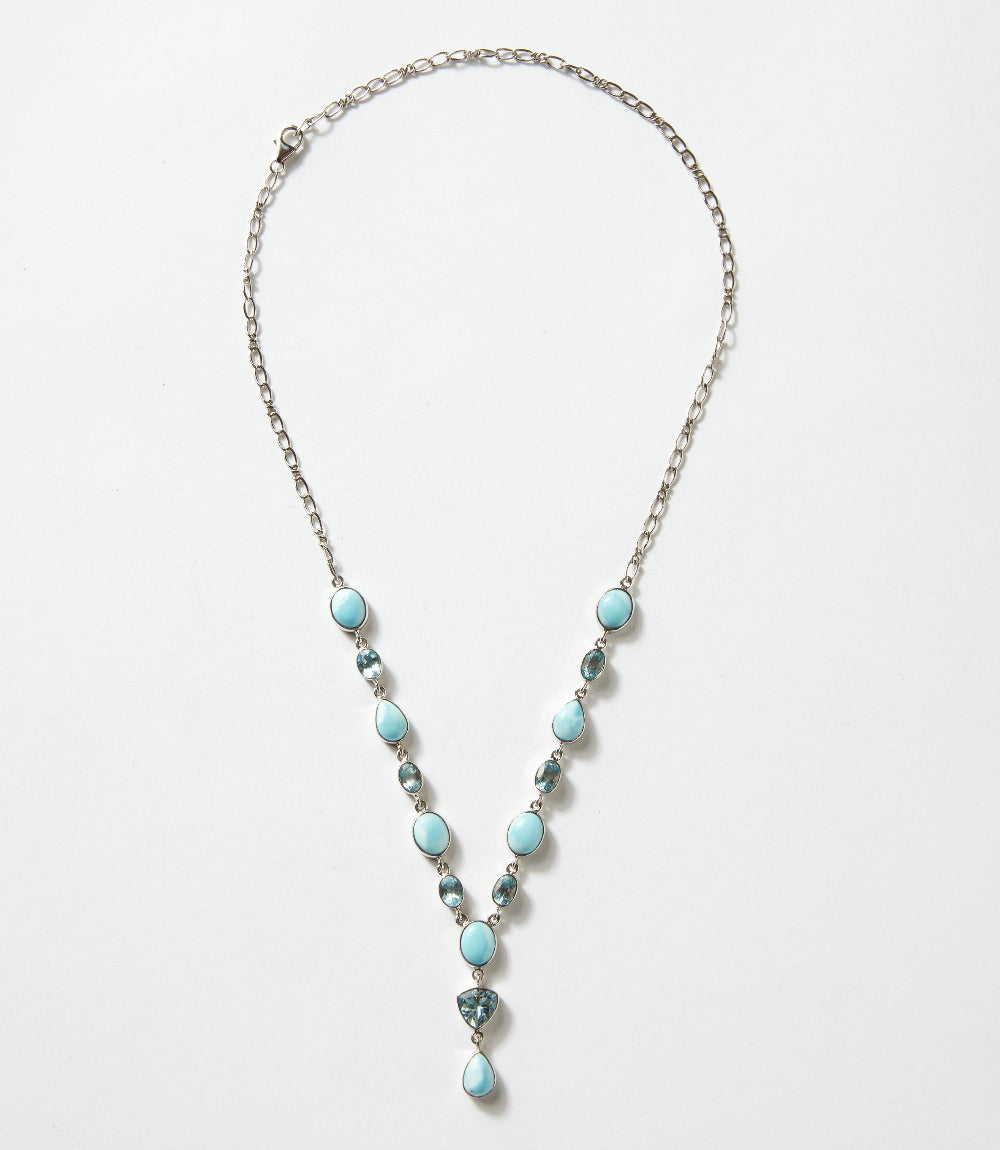 Larimar And Blue Topaz Necklace