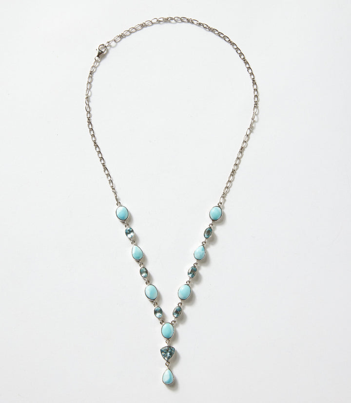 Larimar And Blue Topaz Necklace