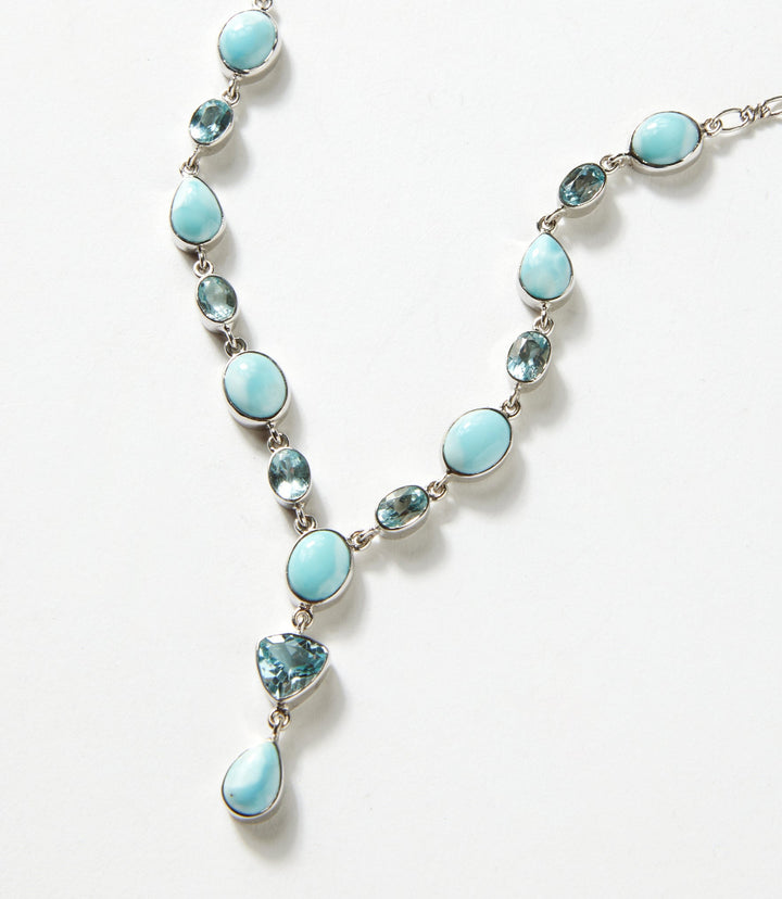 Larimar And Blue Topaz Necklace
