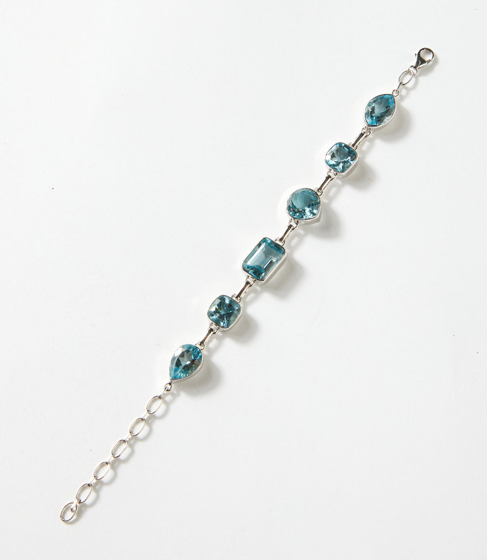 Blue Topaz Link Bracelet