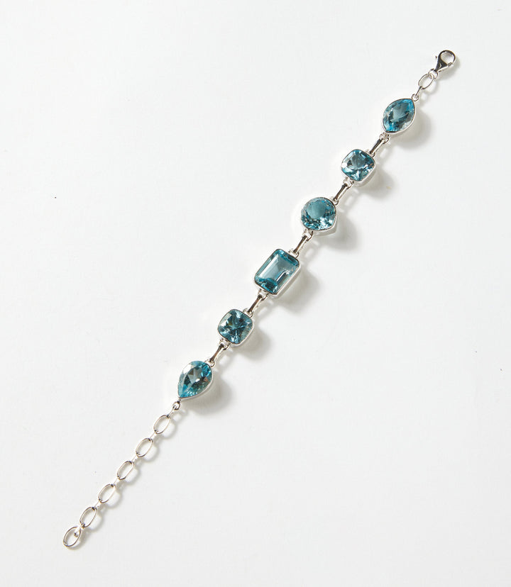 Blue Topaz Link Bracelet