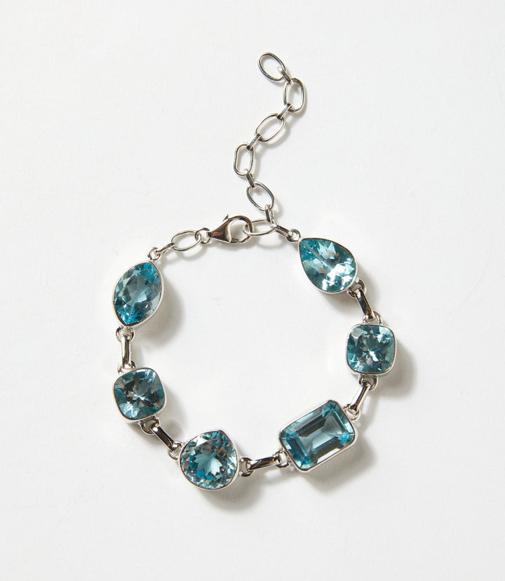 Blue Topaz Link Bracelet