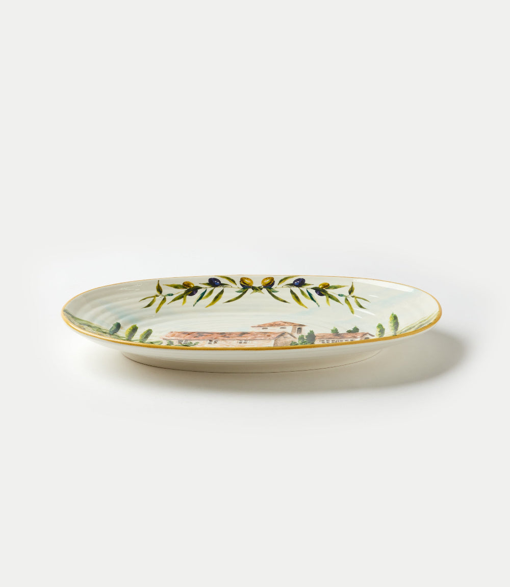 Tuscany Ceramic Oval Serving Platter