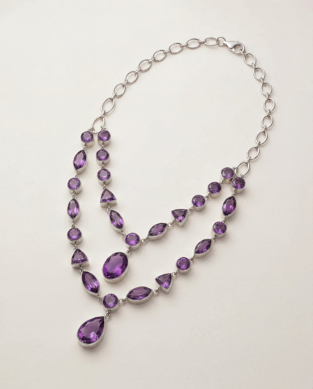 Amethyst Multi Strand Necklace