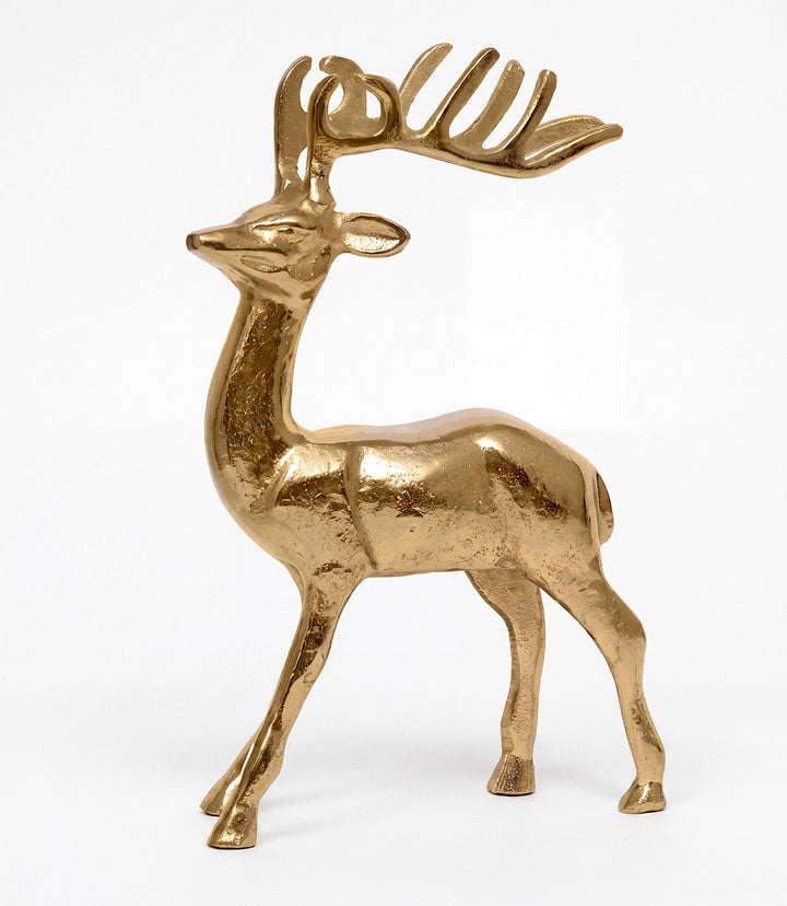 Metal Reindeer Sculpture