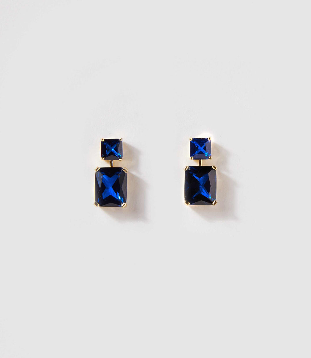Princess Cut Drop Earrings