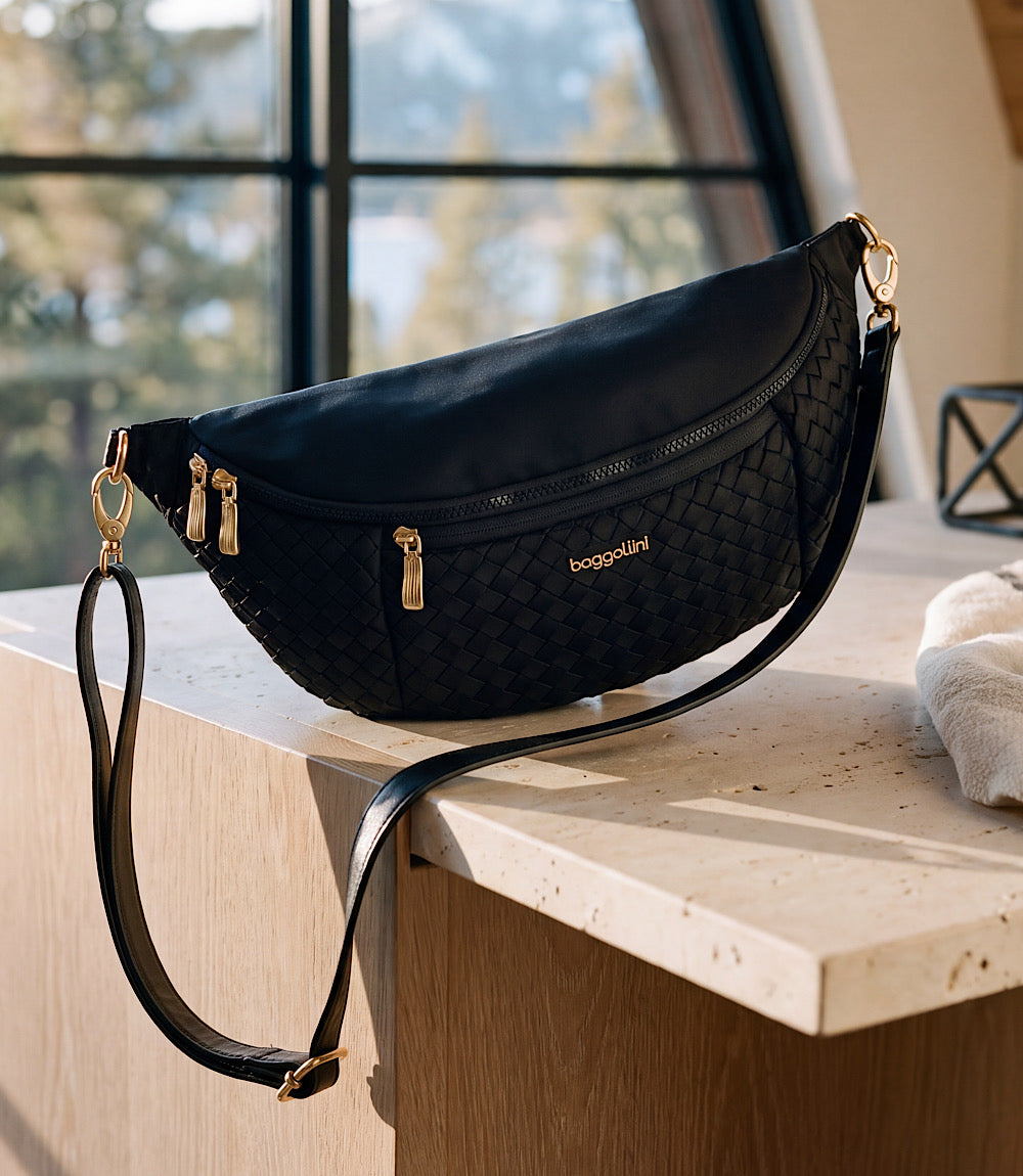 Baggalini Stanton Woven Crossbody Bag