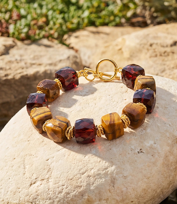 Tigers Eye Link Bracelet