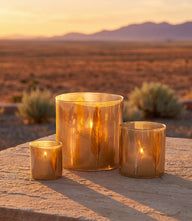 Feather Hurricane Candleholders, Set Of 3