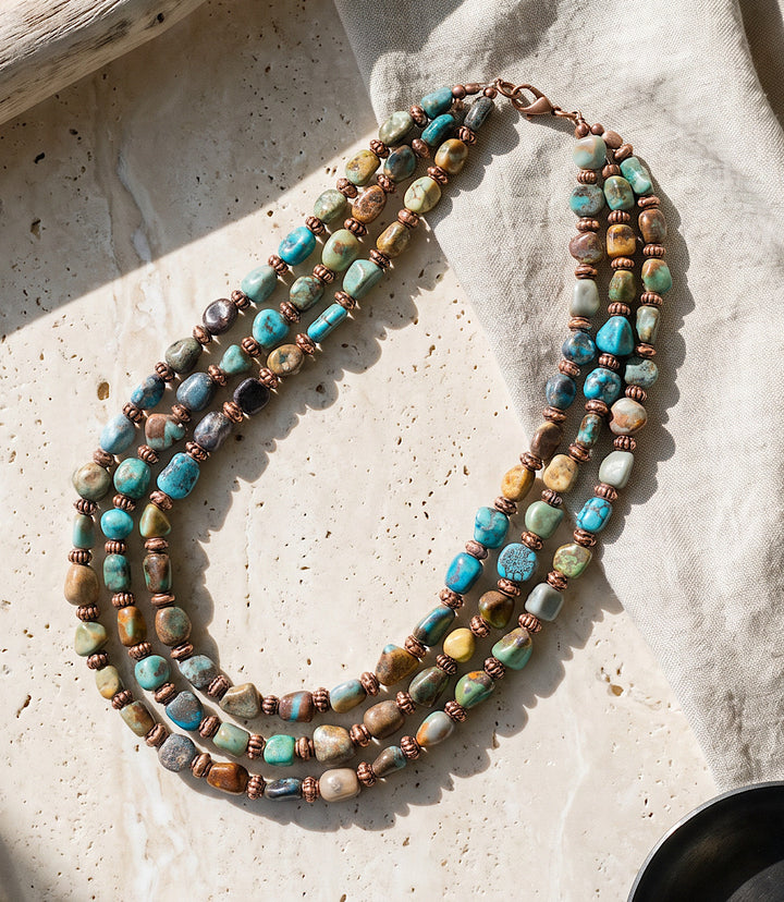 Turquoise Triple Strand Necklace