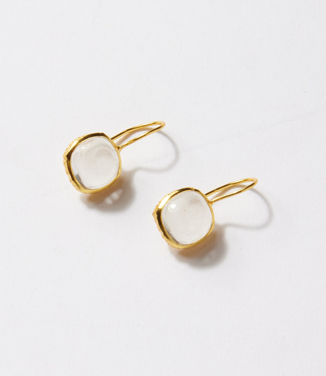 Gemstone Bezel Drop Earrings