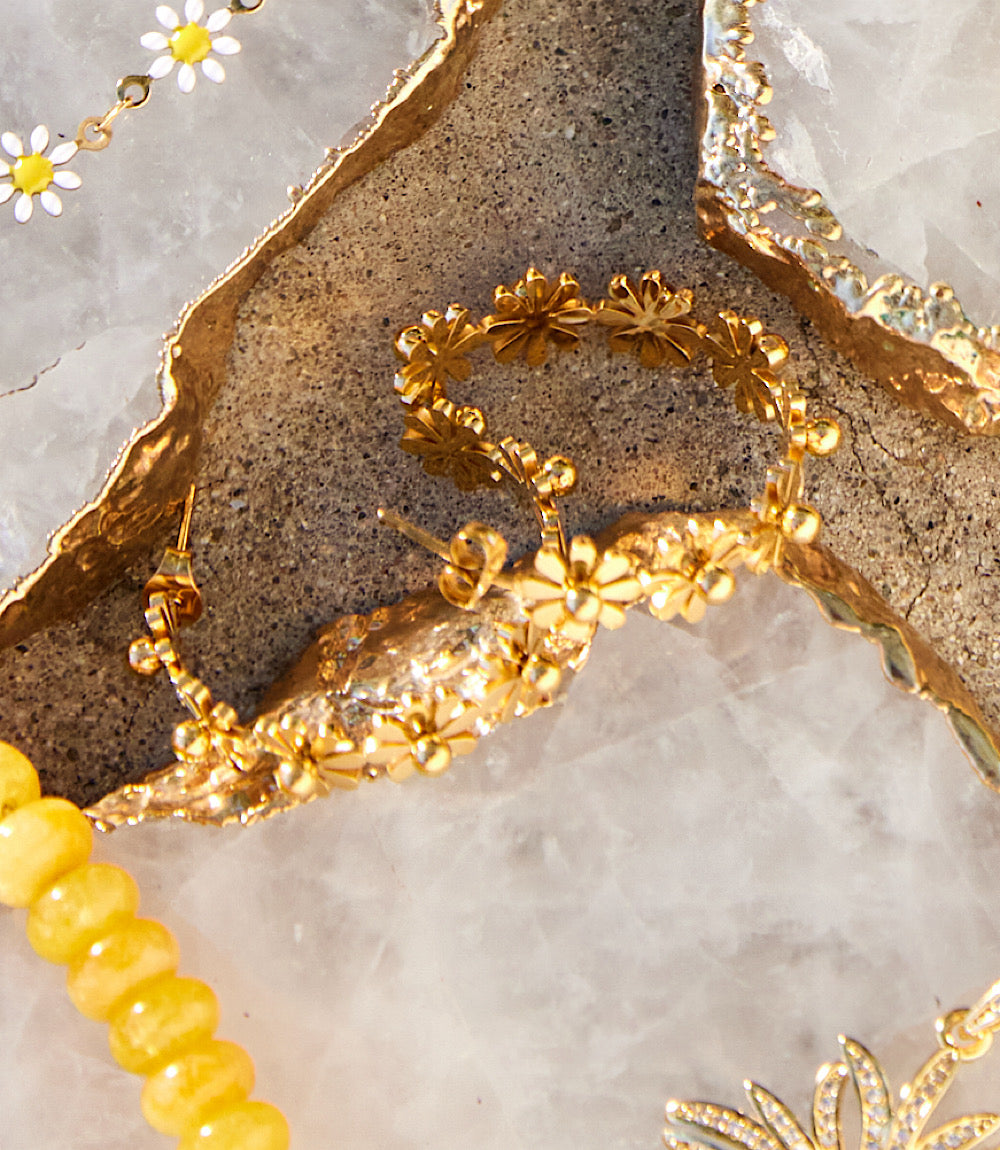 Oopsy Daisy Hoop Earrings