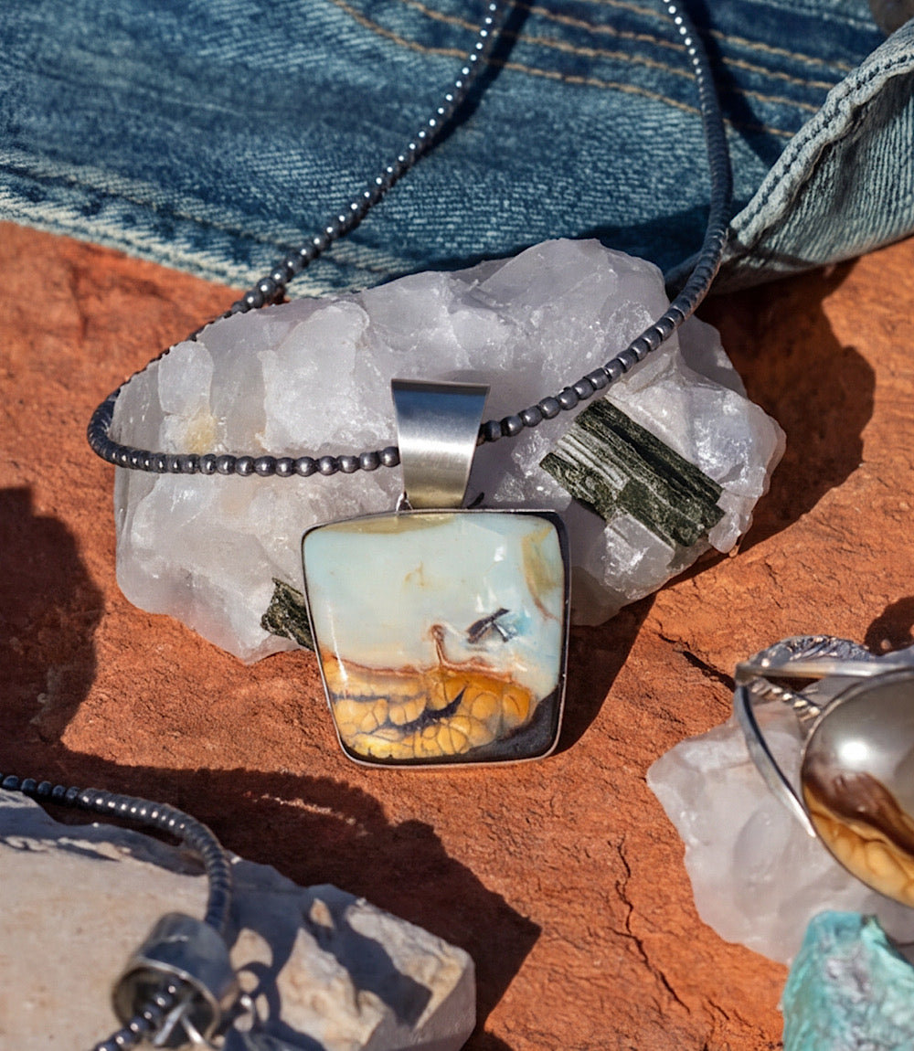 Boulder Opal Pendant Necklace