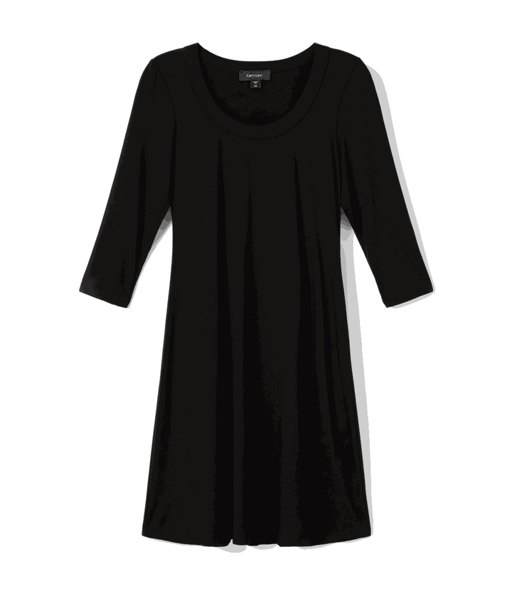 Petite Size Three Quarter Sleeve A-Line Dress