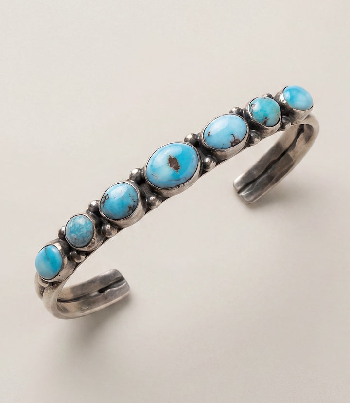 Golden Hill Multi-Stone Turquoise Cuff Bracelet