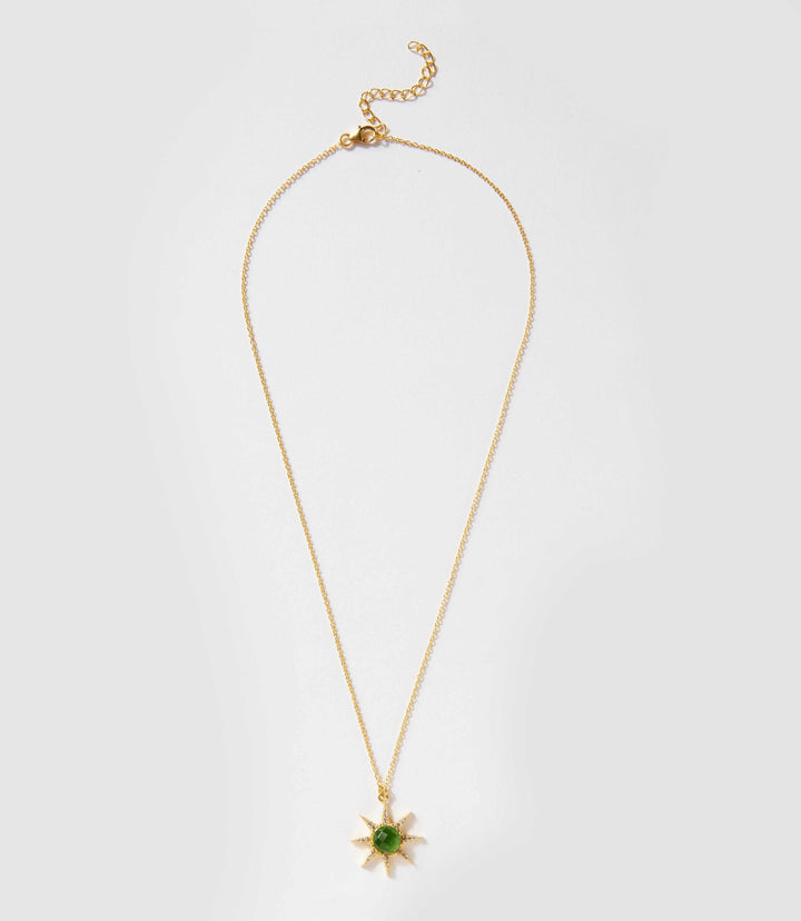 Cabochon Sun Necklace