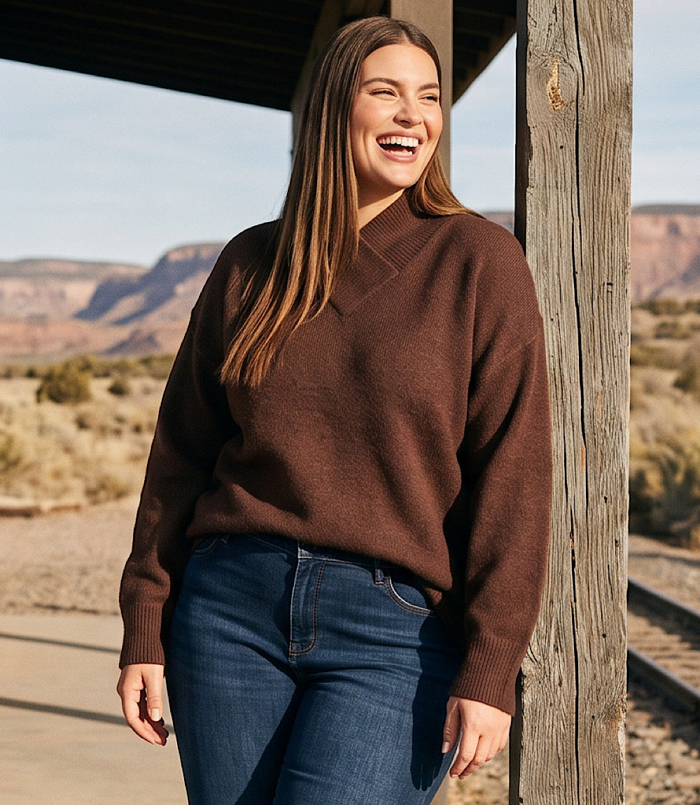 Plus Size Shawl Collar Sweater