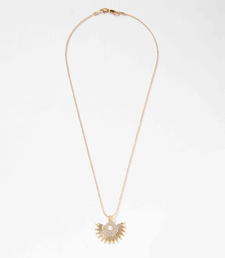 Opal Sunburst Necklace