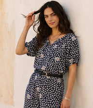 Puff Sleeve Peasant Top