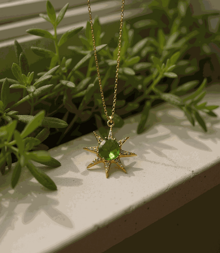 Cabochon Sun Necklace