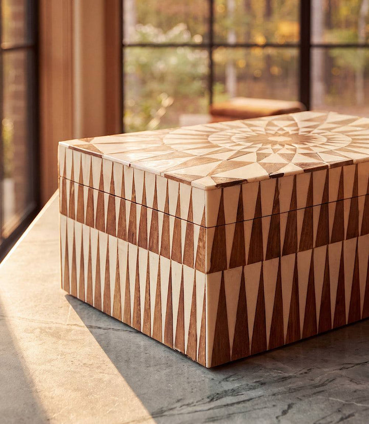 Large Mosaic Bone Decorative Box