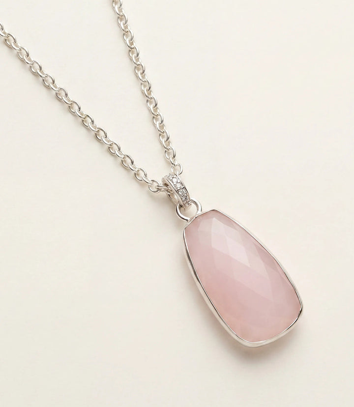 Pink Opal Pendant Necklace