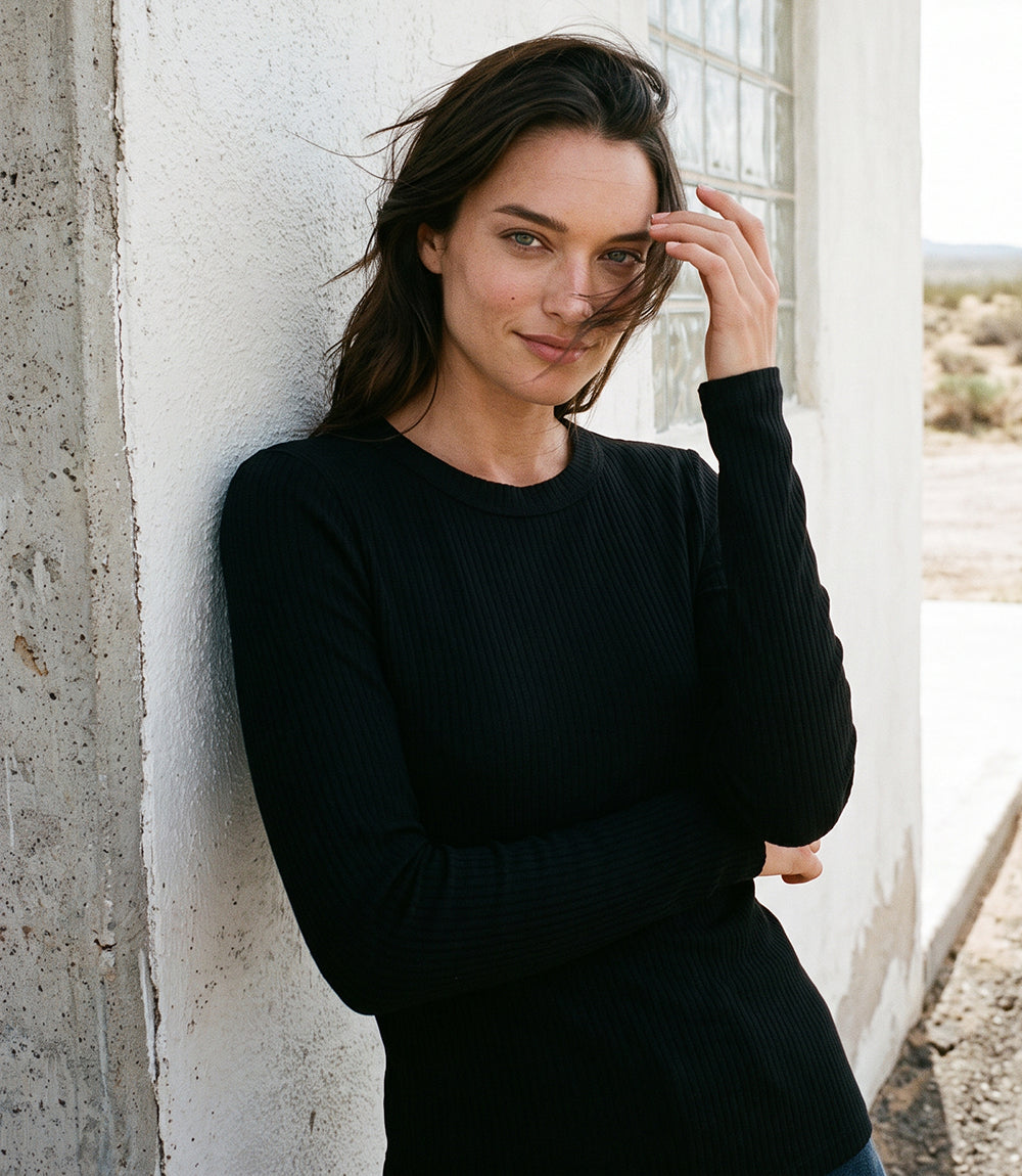 Ribbed Long Sleeve Top