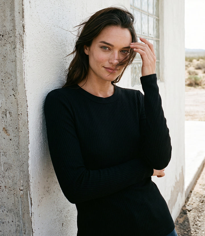 Ribbed Long Sleeve Top