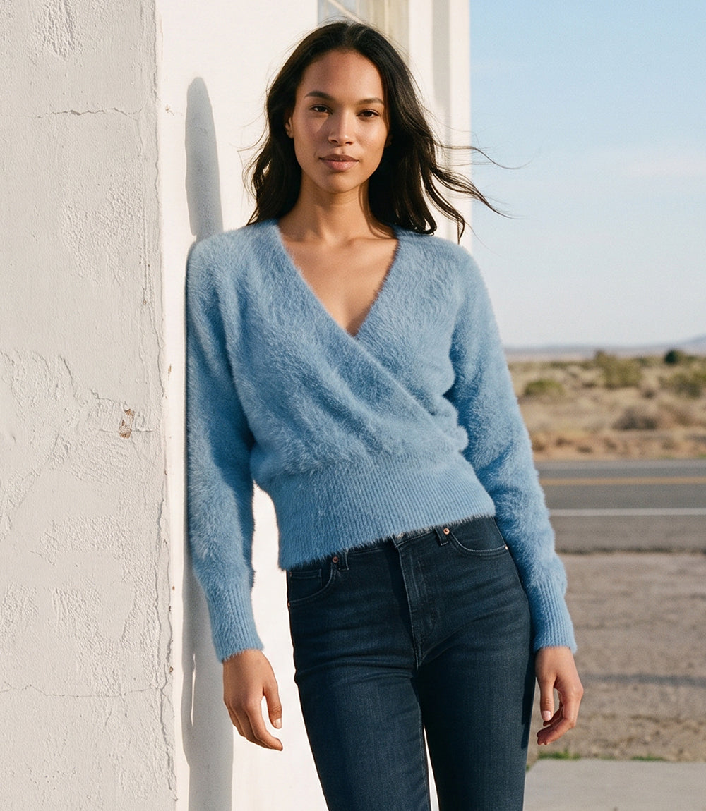 Eyelash Wrap Sweater