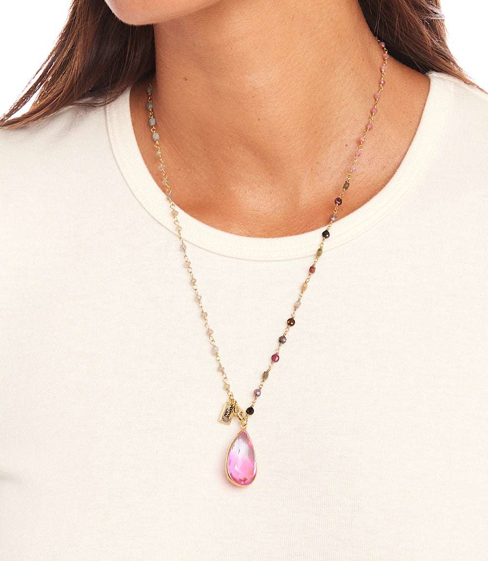 Teardrop Gemstone Necklace