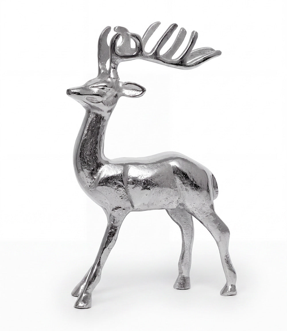 Metal Reindeer Sculpture
