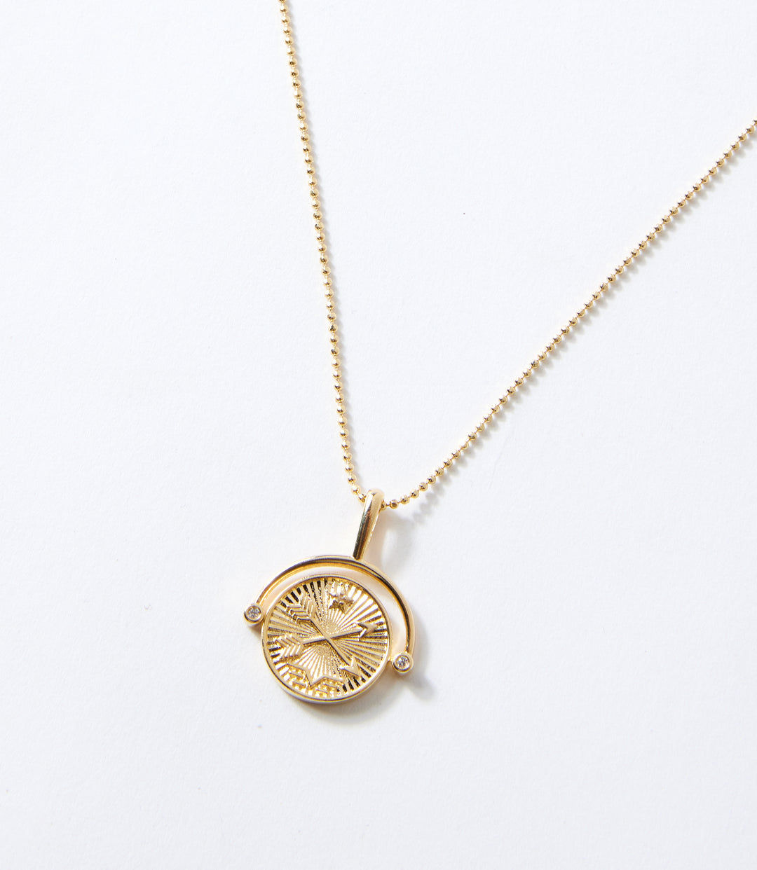 Compass Swivel Pendant Necklace